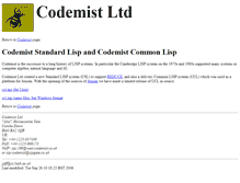 Tablet Screenshot of lisp.codemist.co.uk